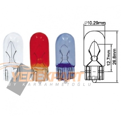 12V 5W T10 DİPSİZ AMPUL