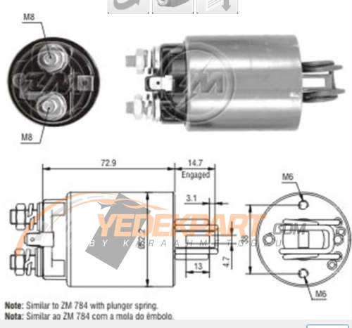MARŞ OTOMATİĞİ   HITACHI  12V BMC-NIS. 2.5 DAR  ZM581, ZM680, SNLS613, SSL4001, ZM784, ZM1784, CG 131800, Hitachi 211457001, 211457504, 211487004,